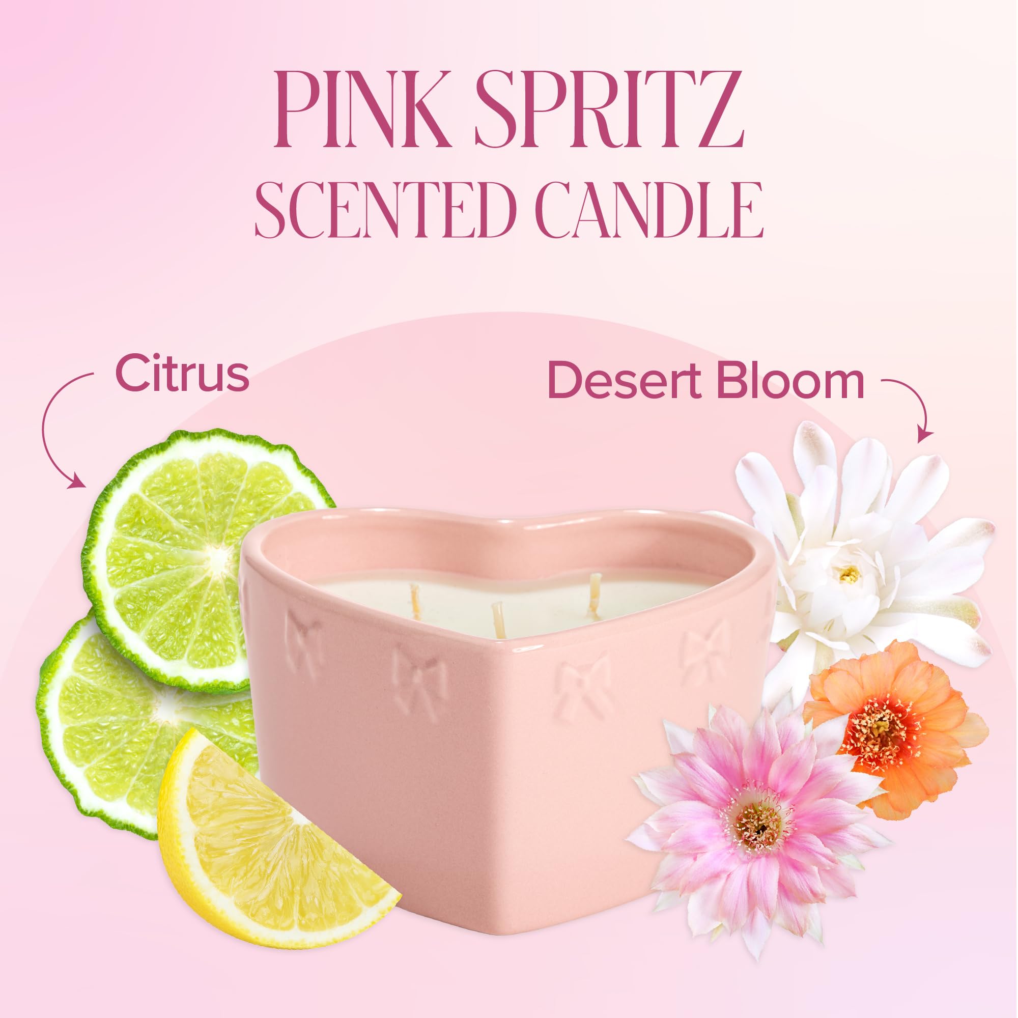 Amazon.com: Paris Hilton Pink Spritz Scented Candle, Pink Heart